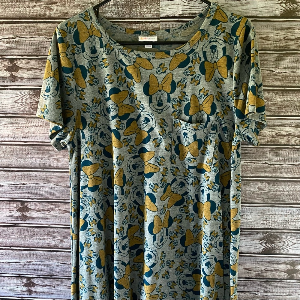 LulaRoe Minnie Mouse Print Short-Sleeved Dress Size L